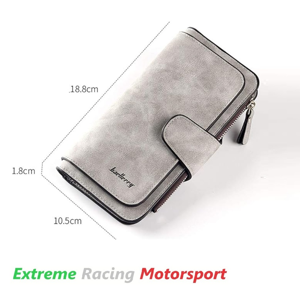 Xtreme Racing Portafogli Ecopelle Donna Grey con Logo Metallico
