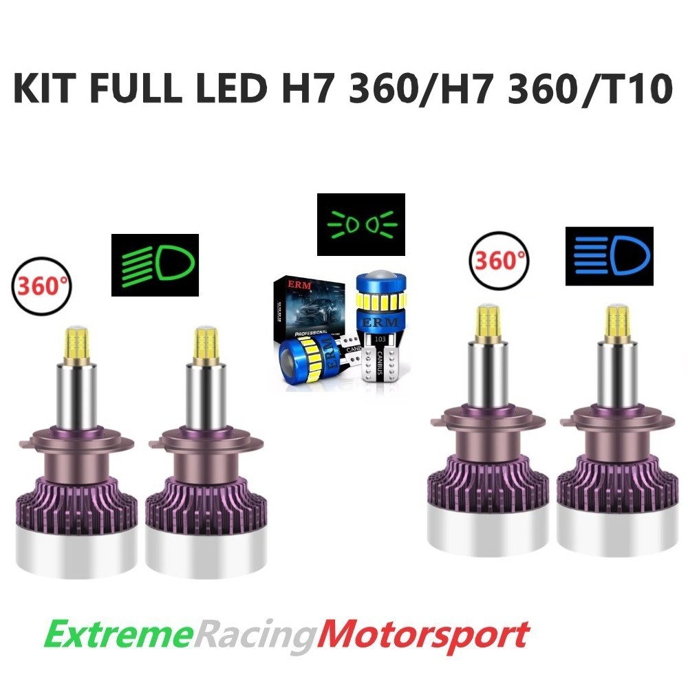 Xtreme Racing Kit Illuminazione LED T10/H7 360° 25K kit lampade LED set 12 V bianco 6000K CANBUS