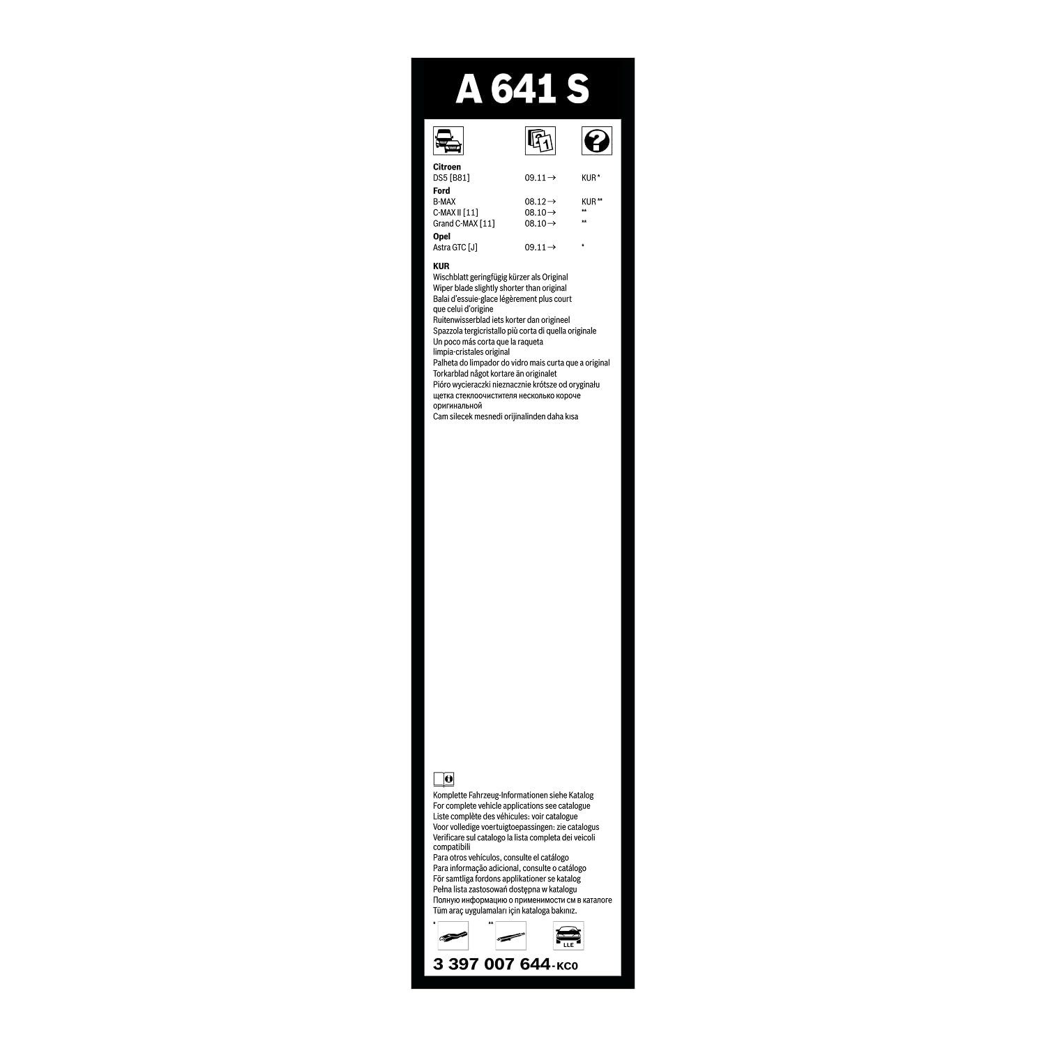 Bosch HCP Spazzole tergicristallo 3397007644 Aerotwin anteriori 725/625 mm