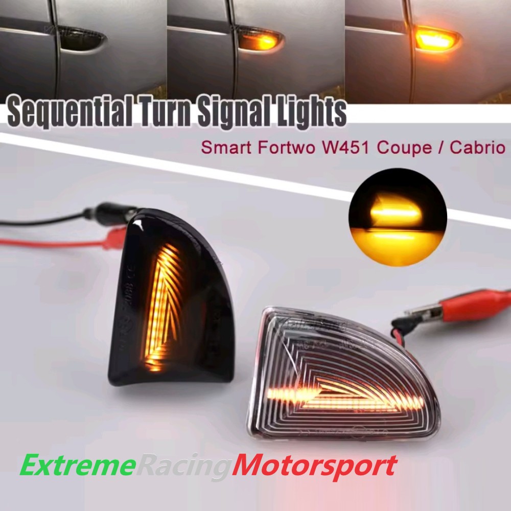 Xtreme Racing Indicatori di Direzione LED Smart 451 07-14 indicatori LED dinamici Cristal/Fumè 2 pezzi