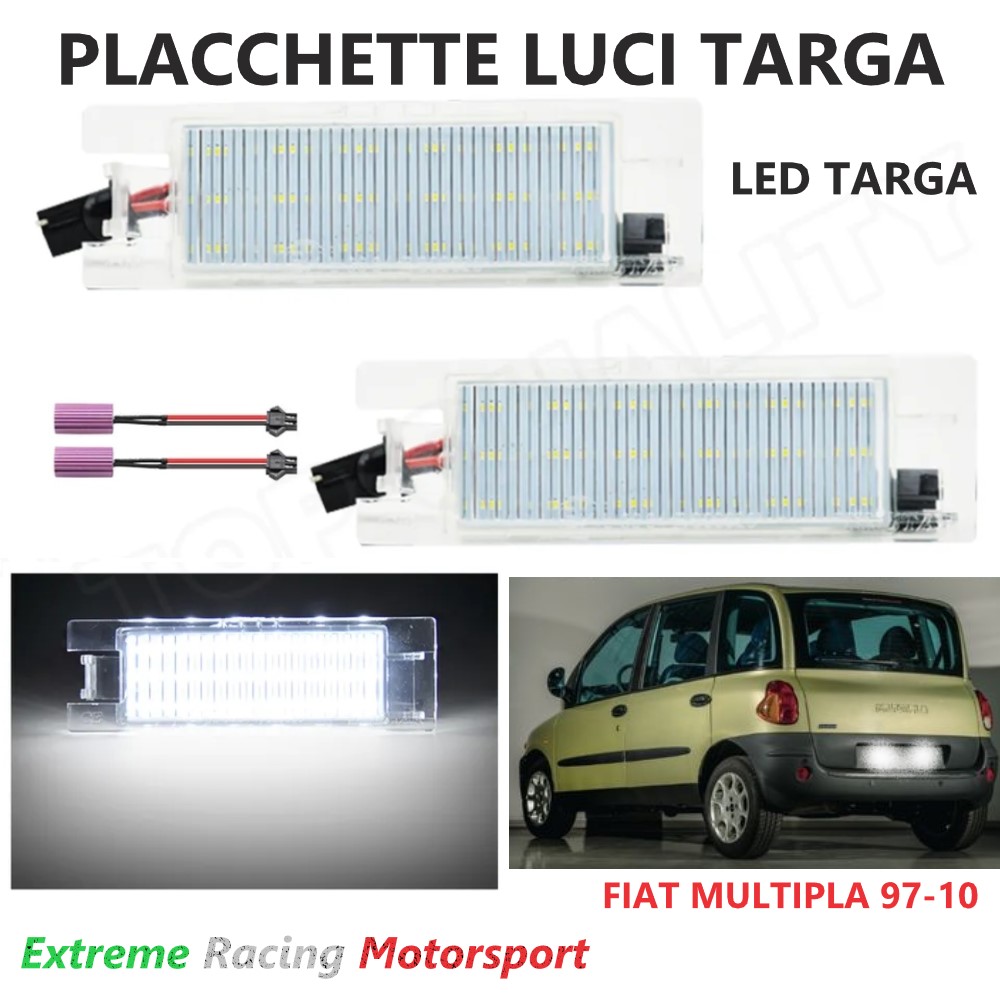Xtreme Racing Accessori per Illuminazione LED Fiat Multipla 186 placchette LED targa coppia