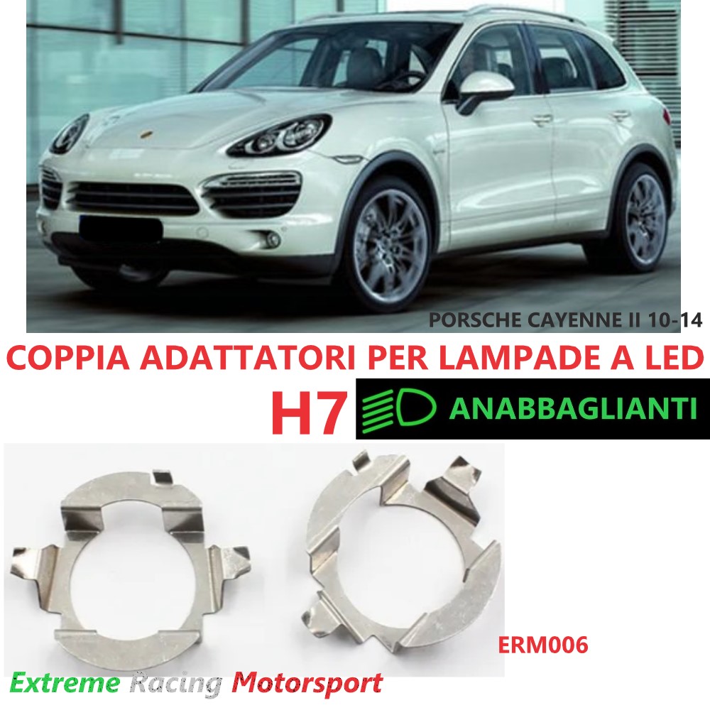 Xtreme Racing Accessori per Illuminazione LED ERM006 Porsche Cayenne II 10-14 adattatori H7 metallo