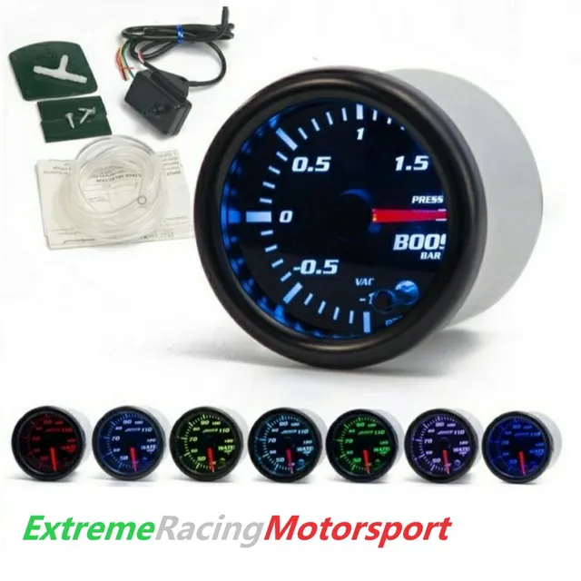 Xtreme Racing Impianto Carburante e Regolatori di Pressione Strumento pressione Turbo 7 colori -1 +2 bar