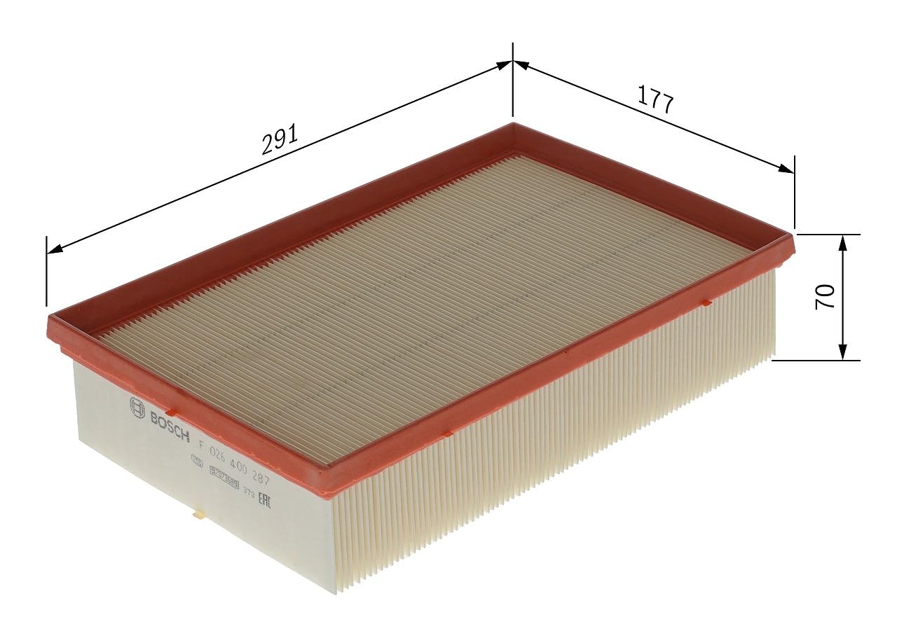 Bosch Filtri F026400287 filtro aria 292 × 176,5 × 60 mm