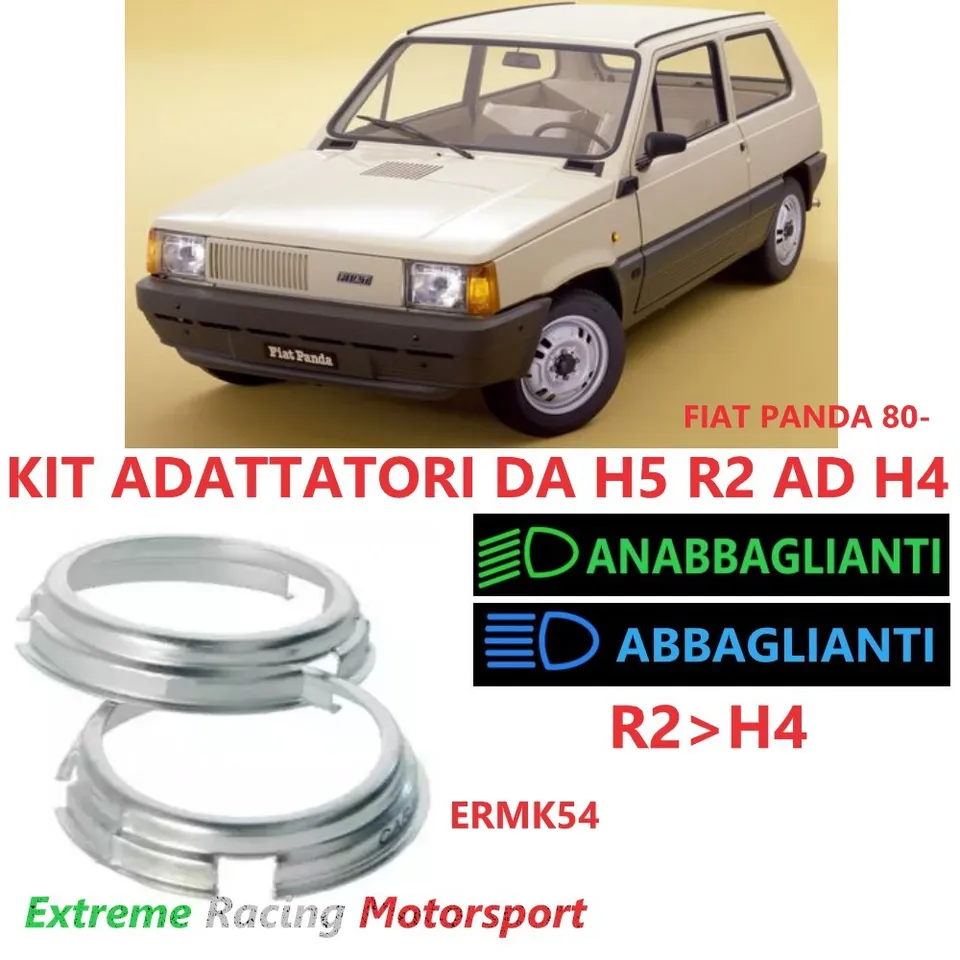Xtreme Racing ERMK54 Fiat Panda I 80- adattatori portalampade LED H5 H4