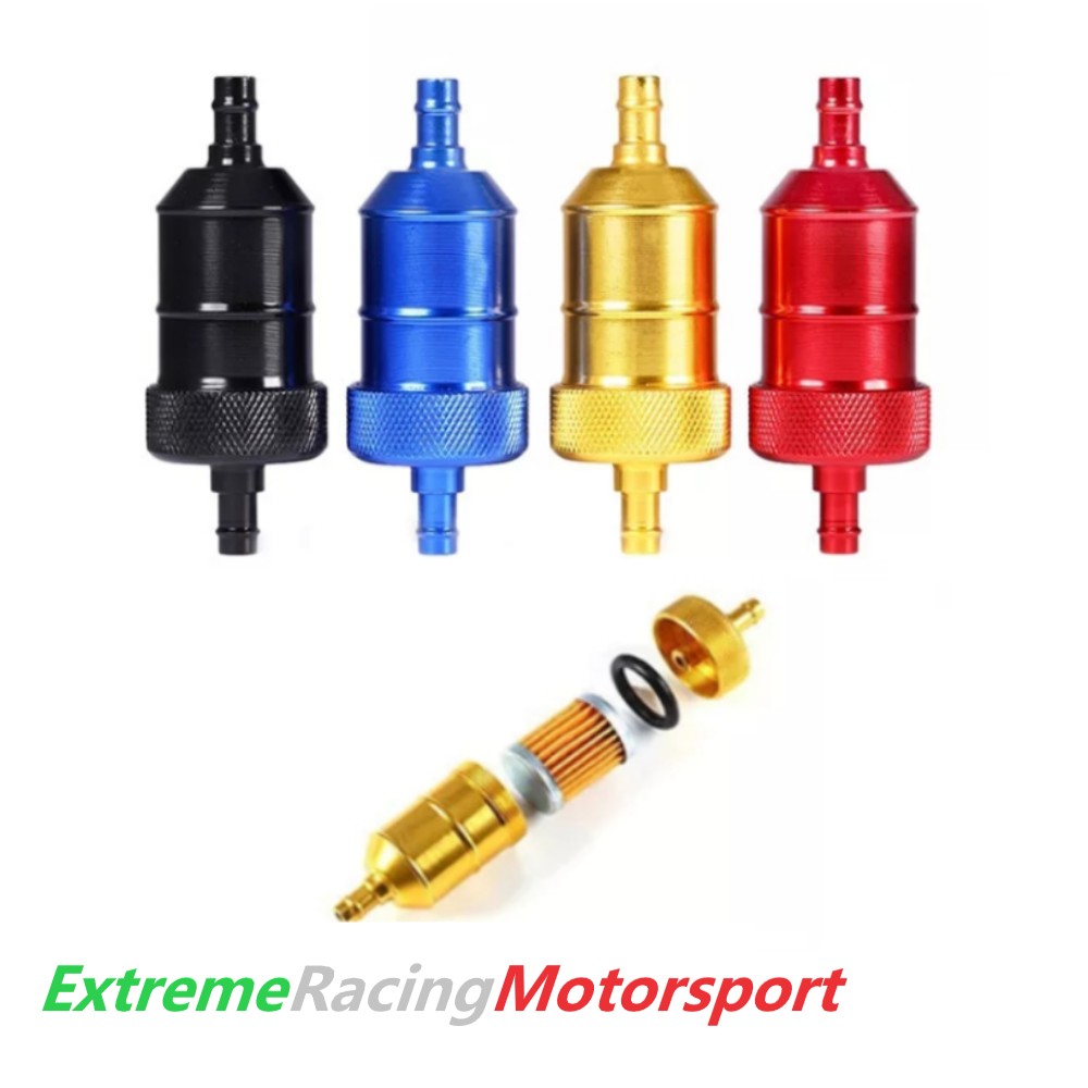 Xtreme Racing Filtri Olio e Carburante filtro carburante alluminio blu 78x30 mm 6 mm bassa pressione