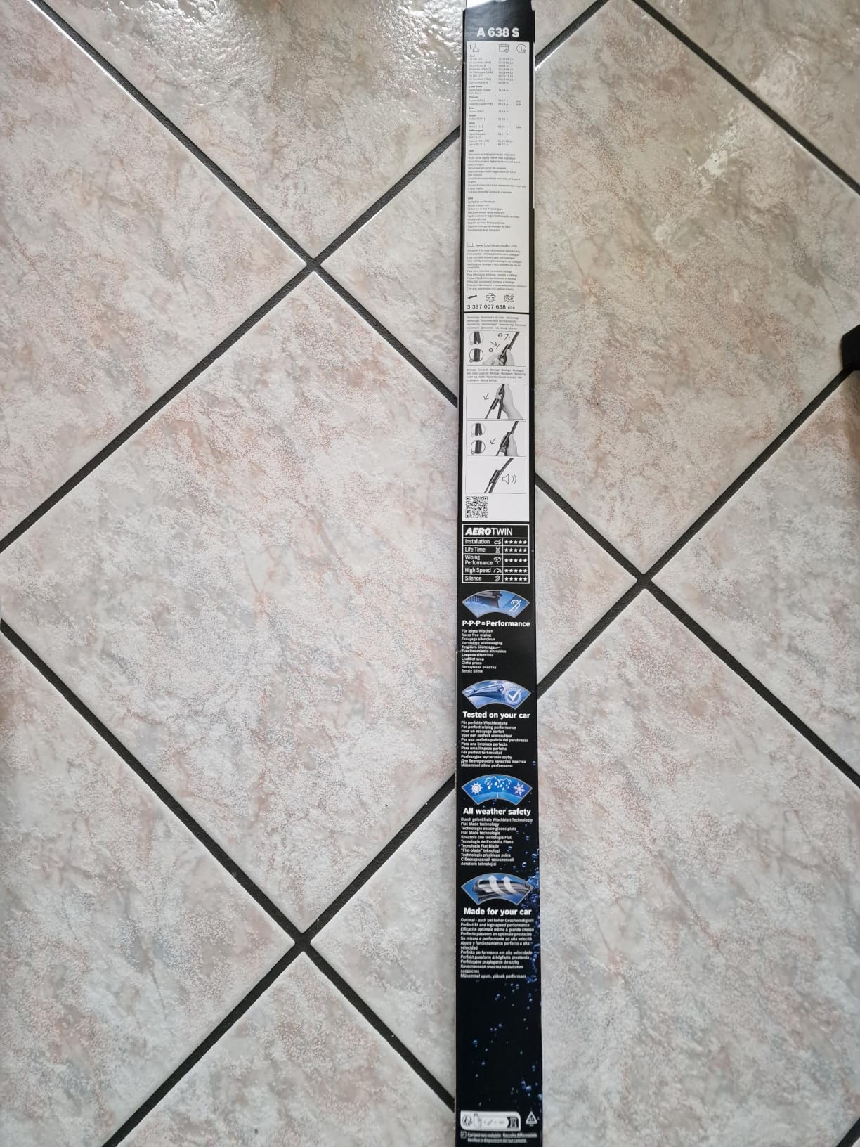 Bosch Aerotwin A638S 3397007638 spazzole tergicristallo 650/530 mm