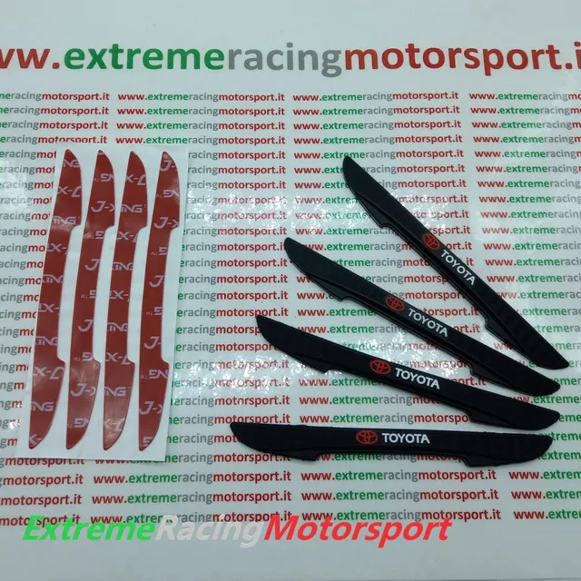 Xtreme Racing Decorazioni Auto e Adesivi Kit Protezione Sportelli Toyota antiurto gomma nero 4 pezzi