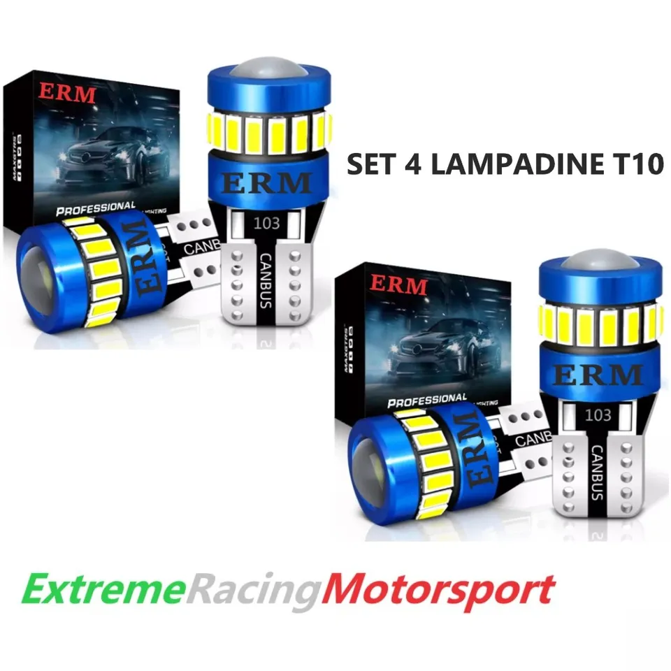 Xtreme Racing Lampadine LED ERM T10 W5W set 4 pezzi CANBUS