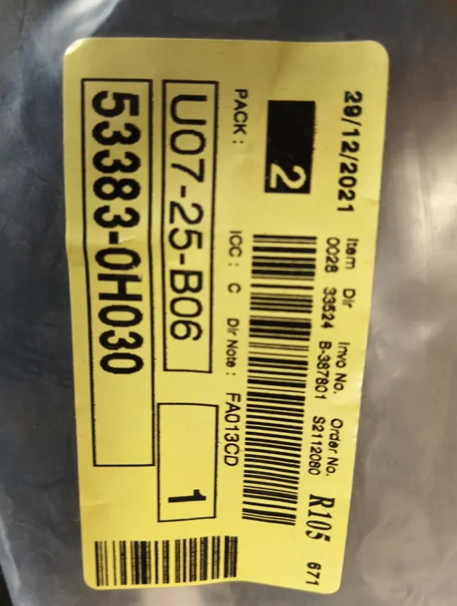 Pomili Cristalli Toyota Aygo 53383-0H030 guarnizione parabrezza cofano