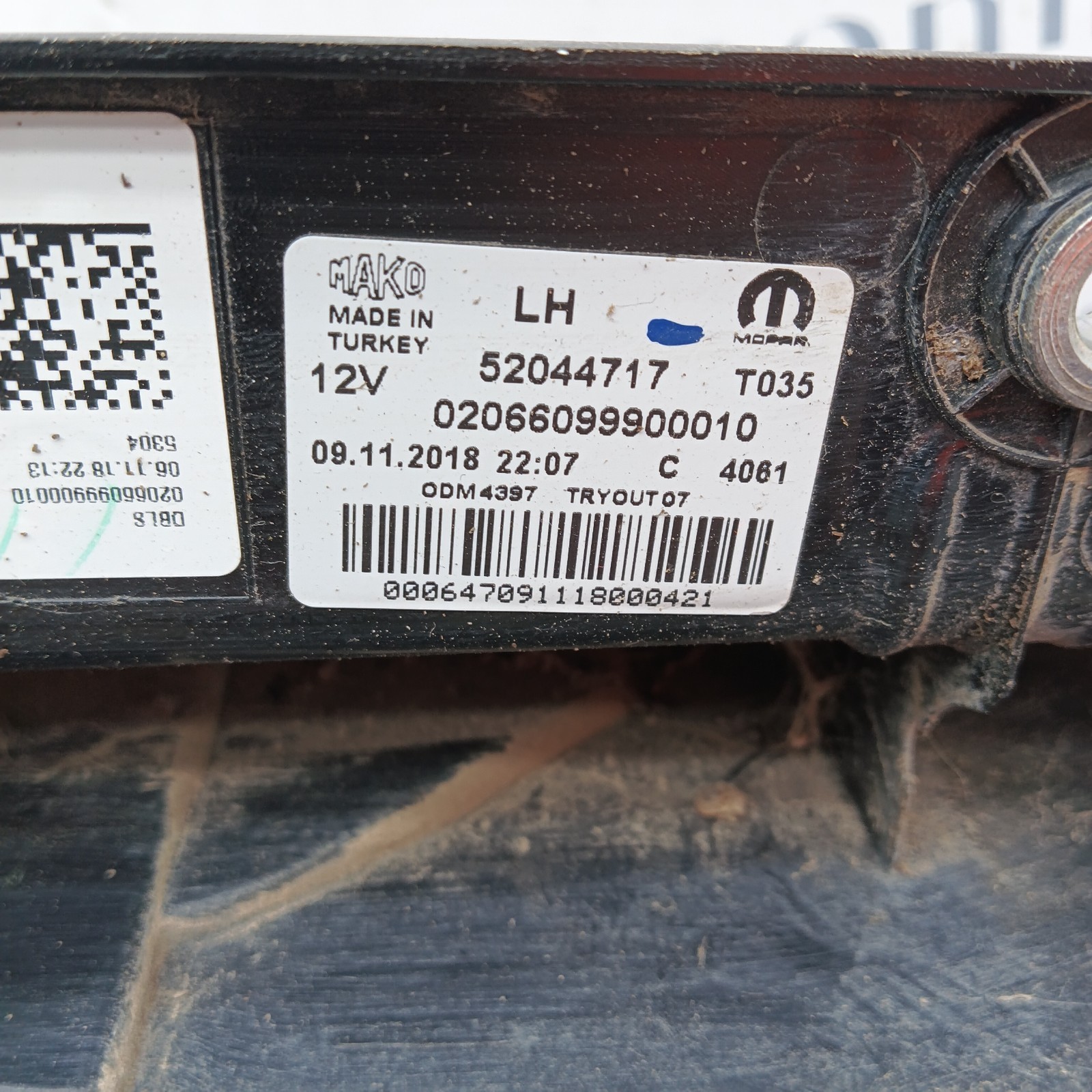 Pomili Fanaleria Fiat Doblò 52044717 fanale posteriore sinistro usato