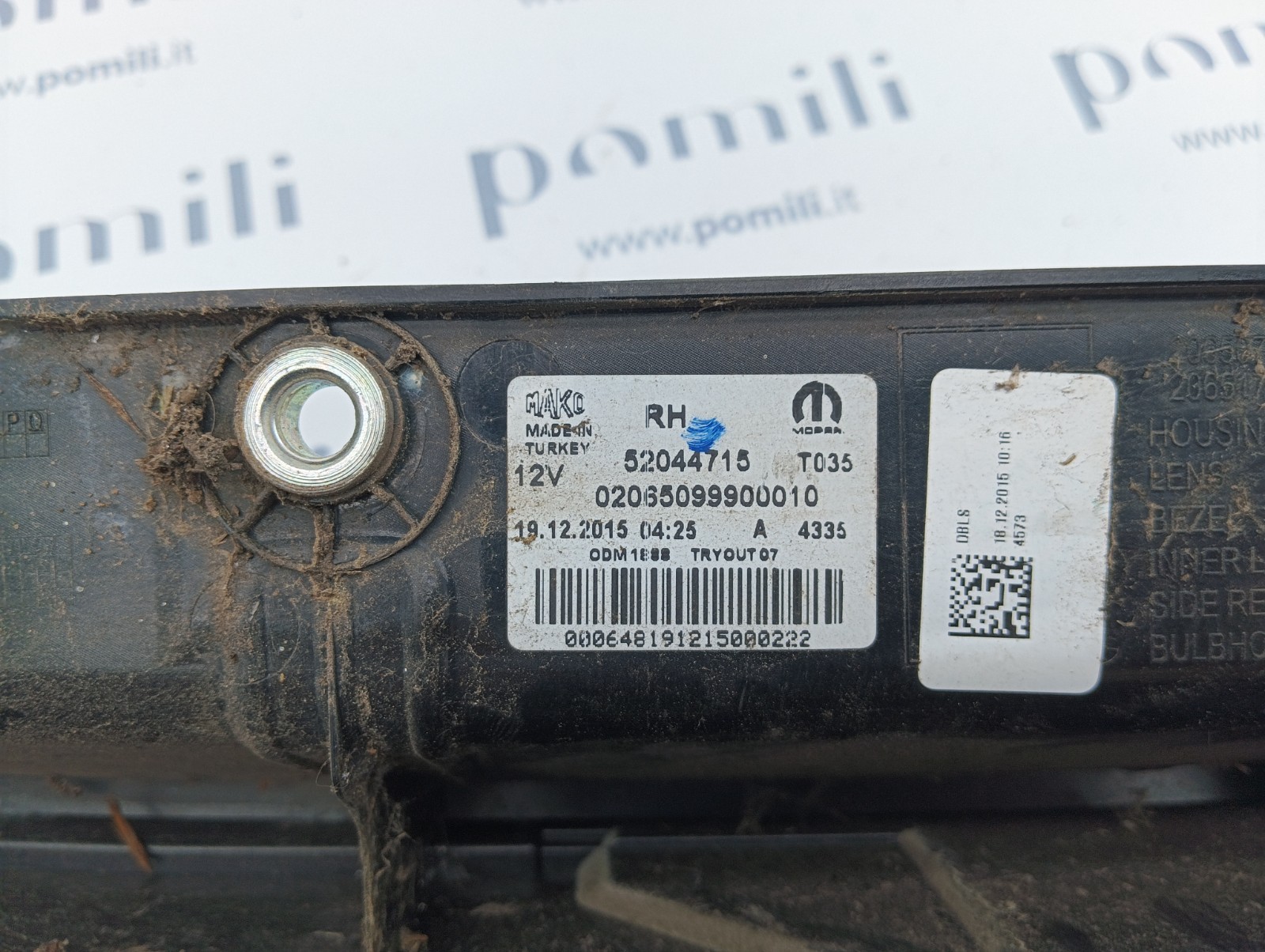 Pomili Fanaleria Fanale posteriore destro Fiat Doblò 52044717 usato