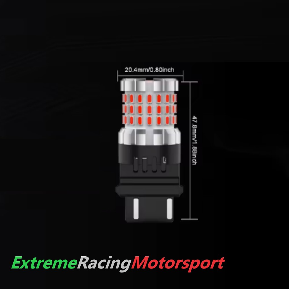 Xtreme Racing Lampadine LED ERM F62 T25 3157 P27/7W rosse coppia retronebbia