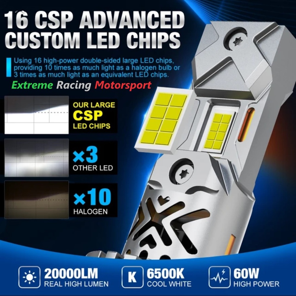 Xtreme Racing Lampadine LED ERM K55 CPS lampadine LED coppia 6500 K CANBUS