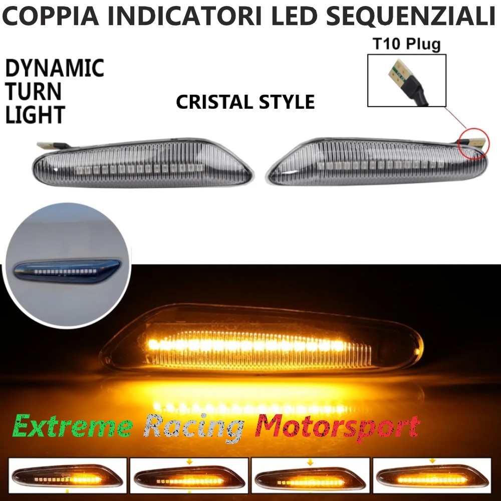 Xtreme Racing Indicatori di Direzione LED ERM IDSQ dinamici BMW 3 E90 E91 05-12 Cristal Fumè