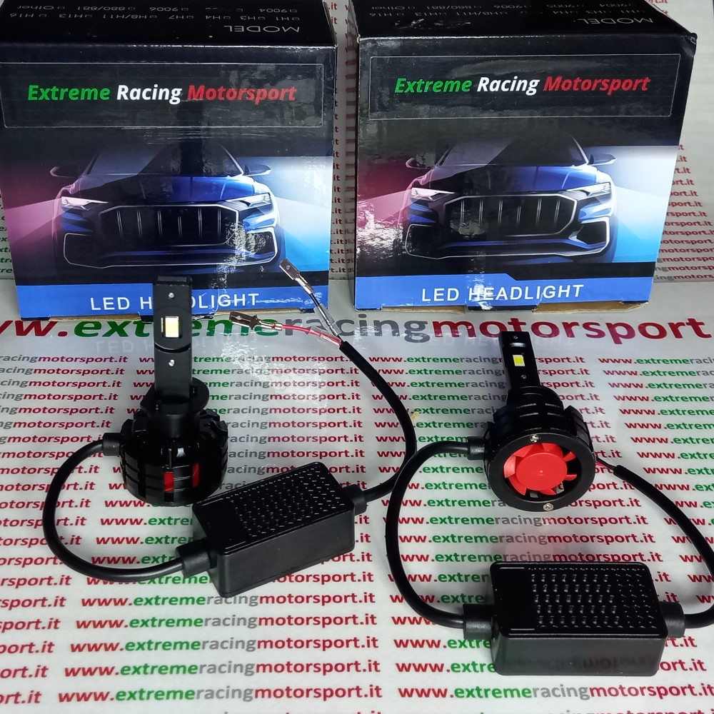 Xtreme Racing Lampadine LED ERM V1 Black Edition H1 lampade LED 6000K, 2 pezzi