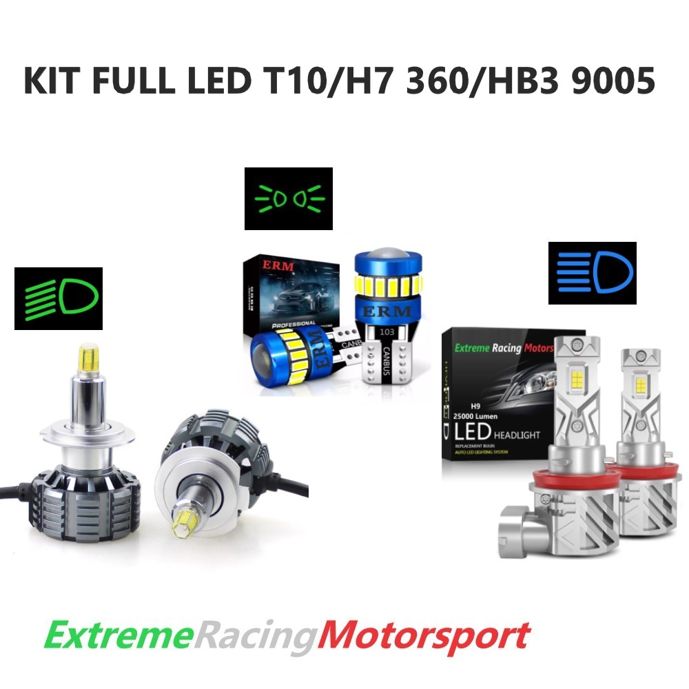 Xtreme Racing Kit Illuminazione LED T10 H7 20K HB3 9005 set 6000K CANBUS
