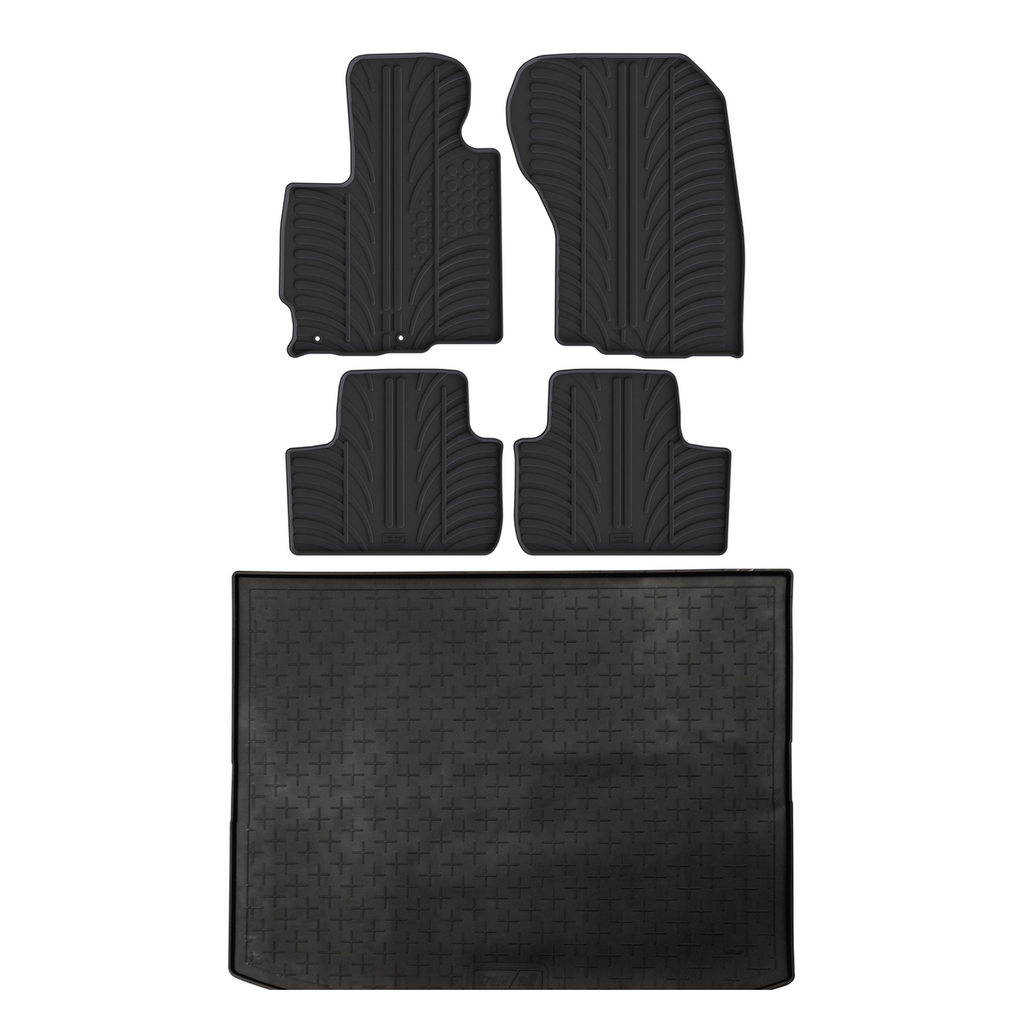 Travall Bundles Mitsubishi Outlander Rubber Boot Liner and Rubber Car Mats kit gomma