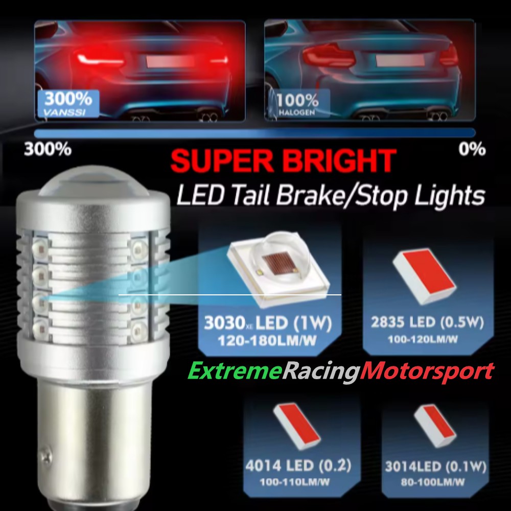 Xtreme Racing Lampadine LED 1156 PR21W coppia rossa CANBUS