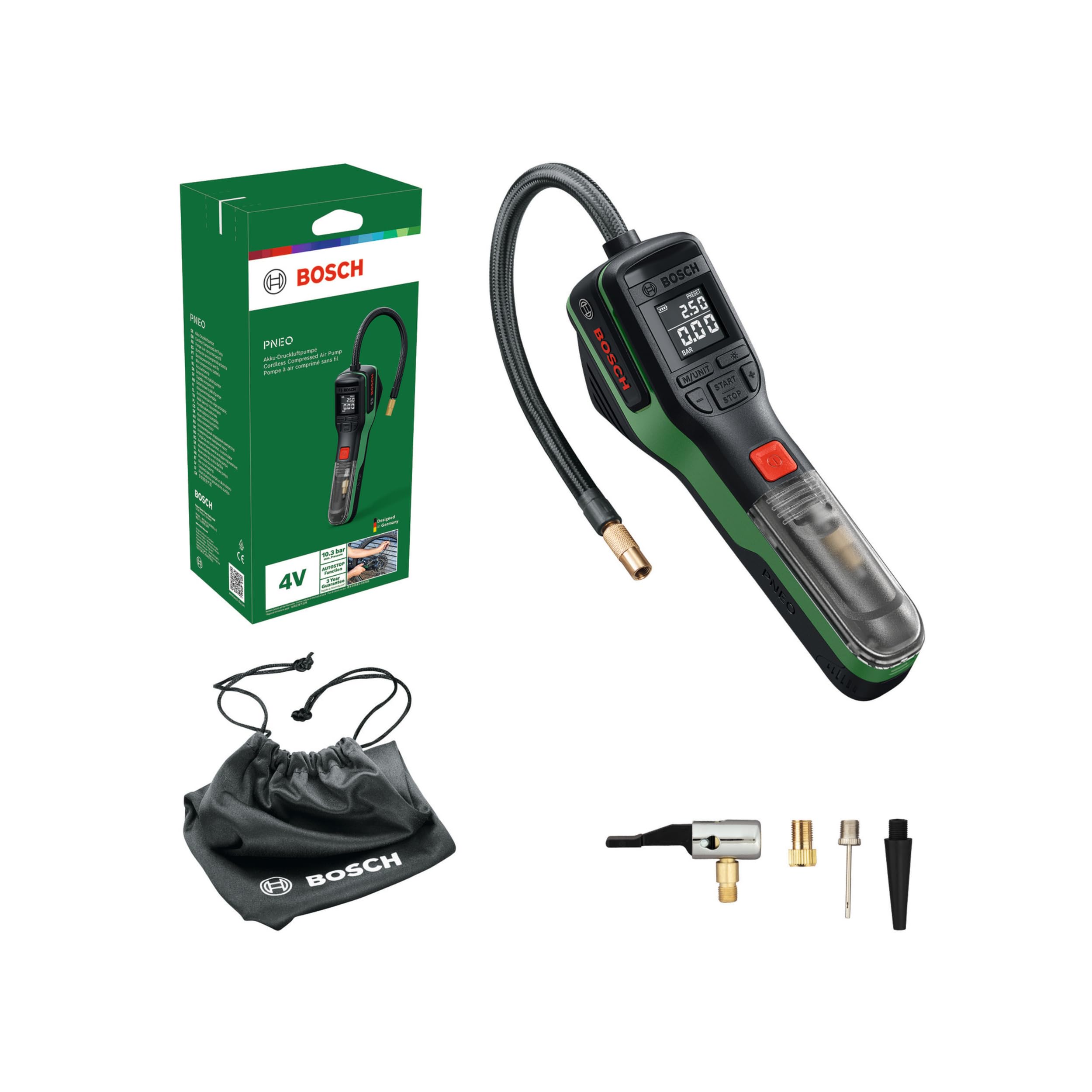 Bosch HCP Accessori PNEO pompa elettrica bici 3 Ah 10,3 bar