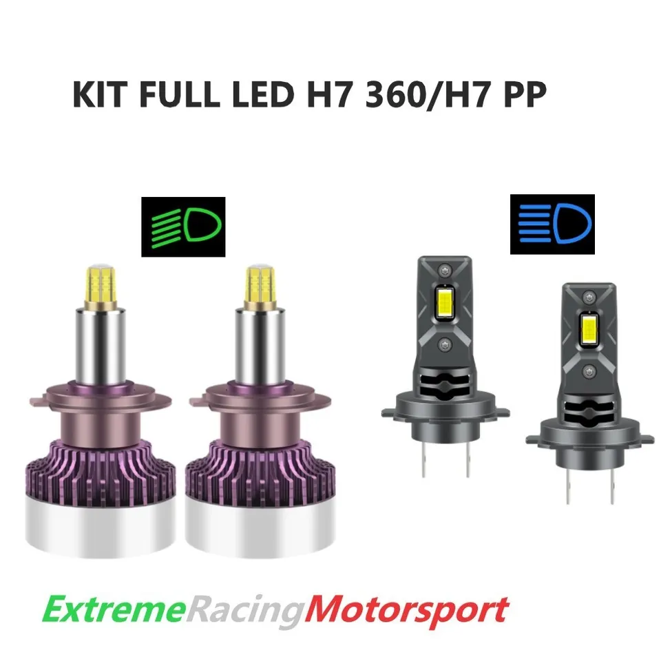 Xtreme Racing Kit Illuminazione LED H7 360° 25 Klm/H7 PP 4 DEC kit LED 6000K