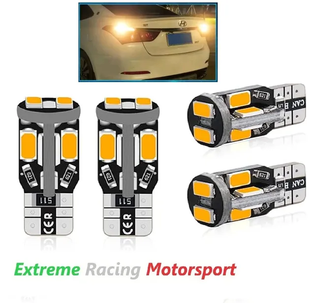 Xtreme Racing Lampadine LED T10 W5W 10 LED frecce arancioni CANBUS coppia