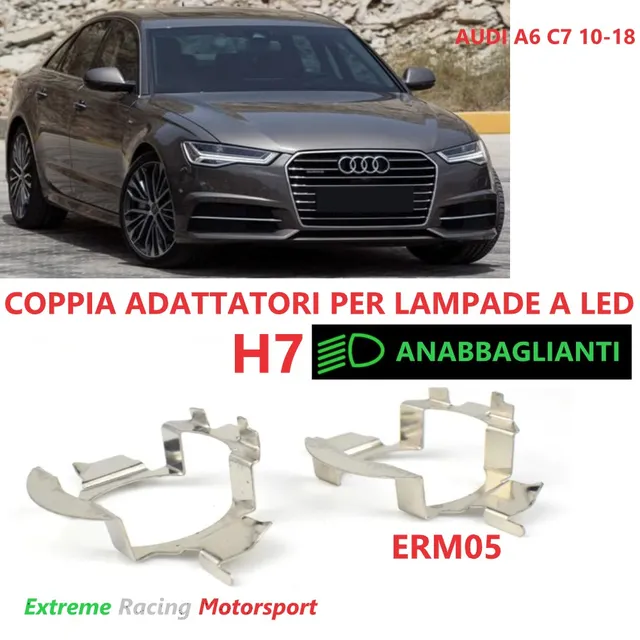 Xtreme Racing Accessori per Illuminazione LED ERM005 adattatori H7 Audi A6 C7