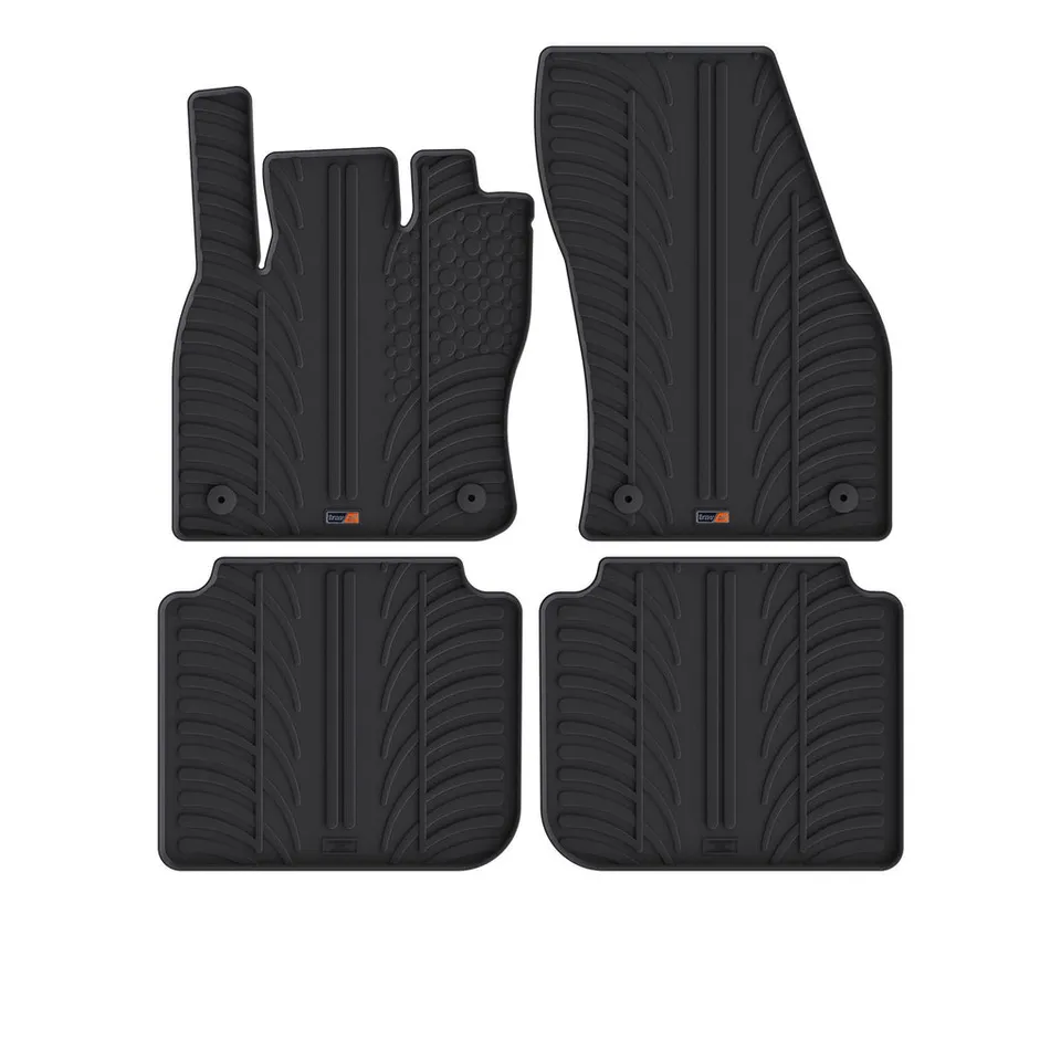 Travall Car Mats Skoda Kodiaq Rubber tappetini 2016-2024 in gomma