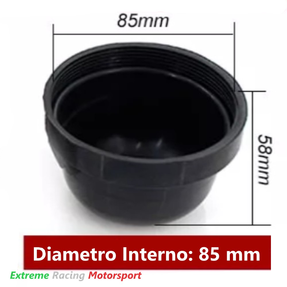 Xtreme Racing tappi maggiorati fari 85 mm coppia gomma profondità 58 mm