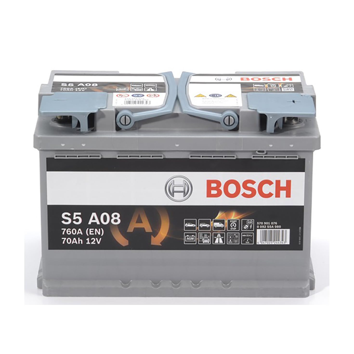 Bosch Batterie S5A08 batteria AGM 70 Ah 760 A Start&Stop