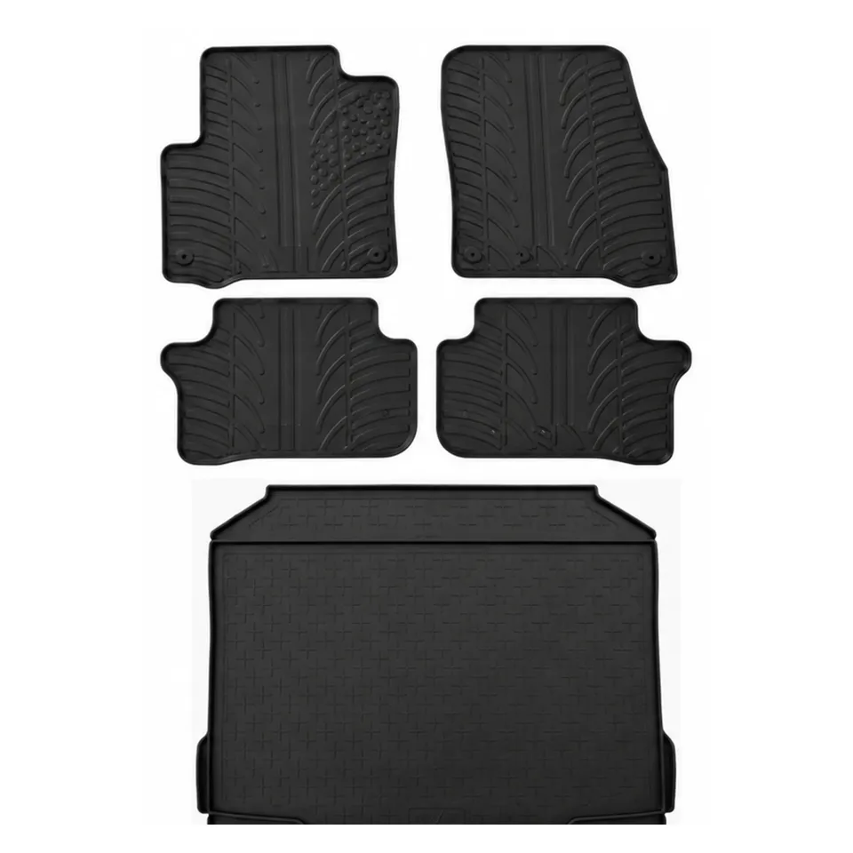Travall Bundles Skoda Yeti Rubber Boot Liner and Rubber Car Mats Bundle (2009-2013) gomma