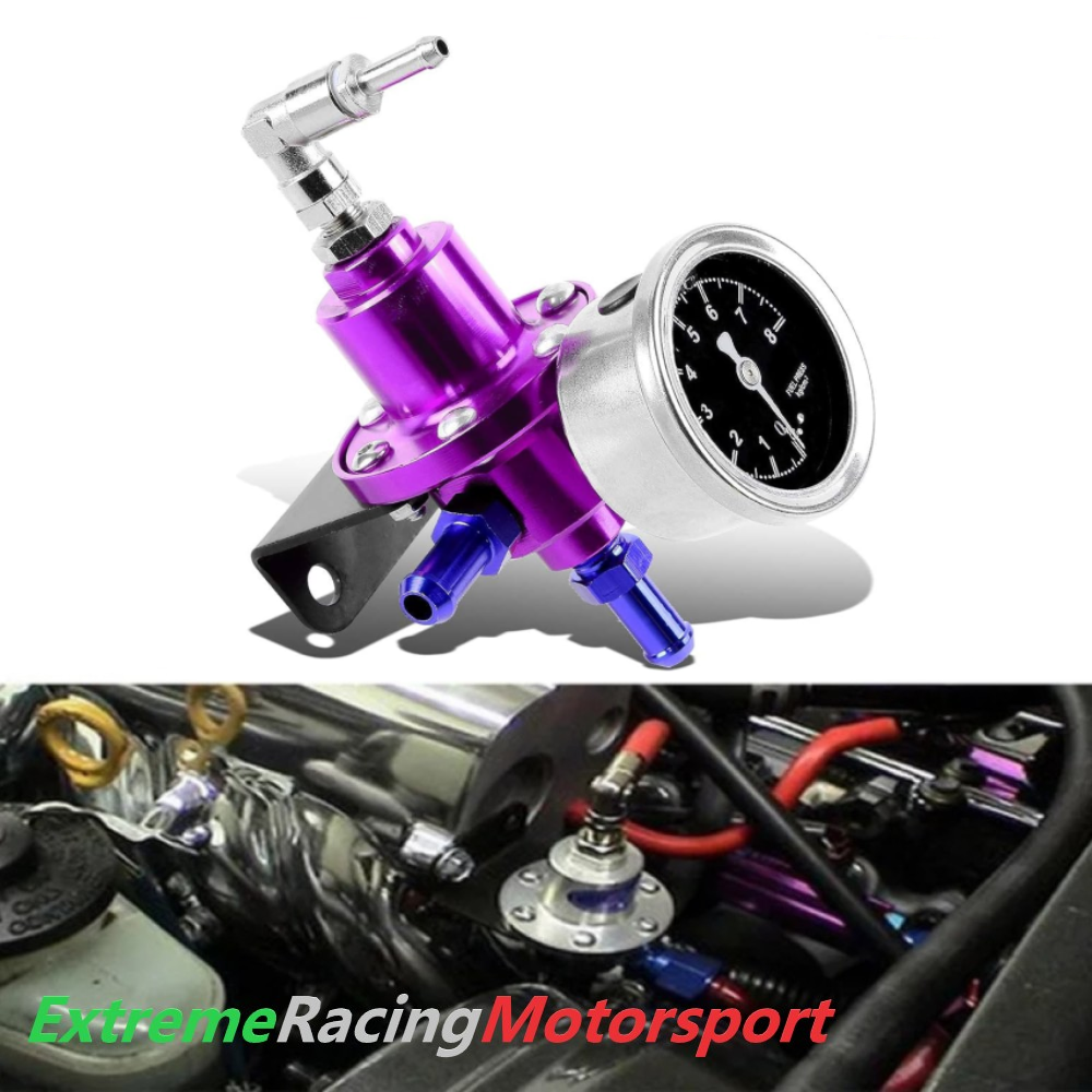 Xtreme Racing Impianto Carburante Regolatore pressione benzina viola 0-8 bar