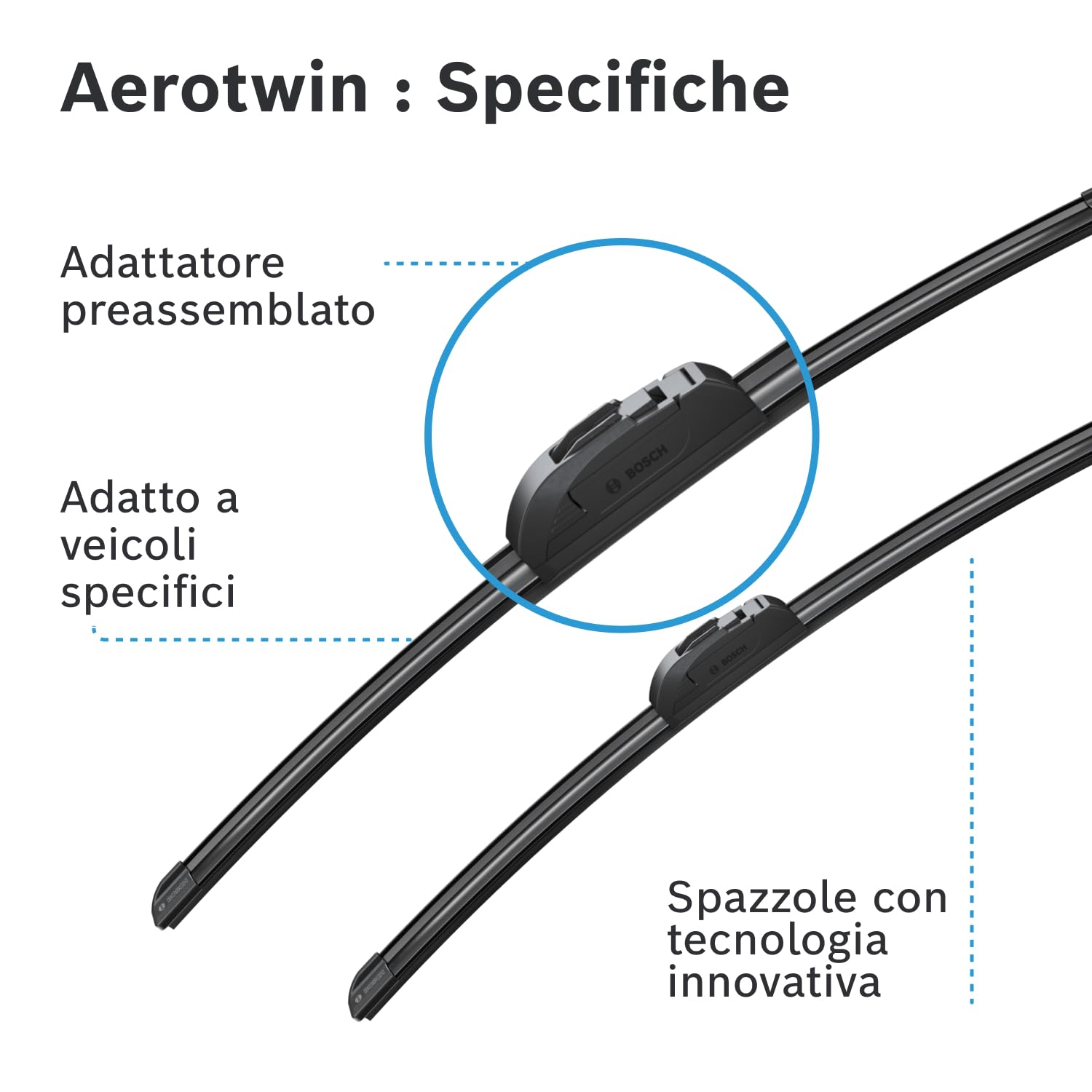 Bosch Spazzole tergicristallo 3397118910 Aerotwin 600/500 mm