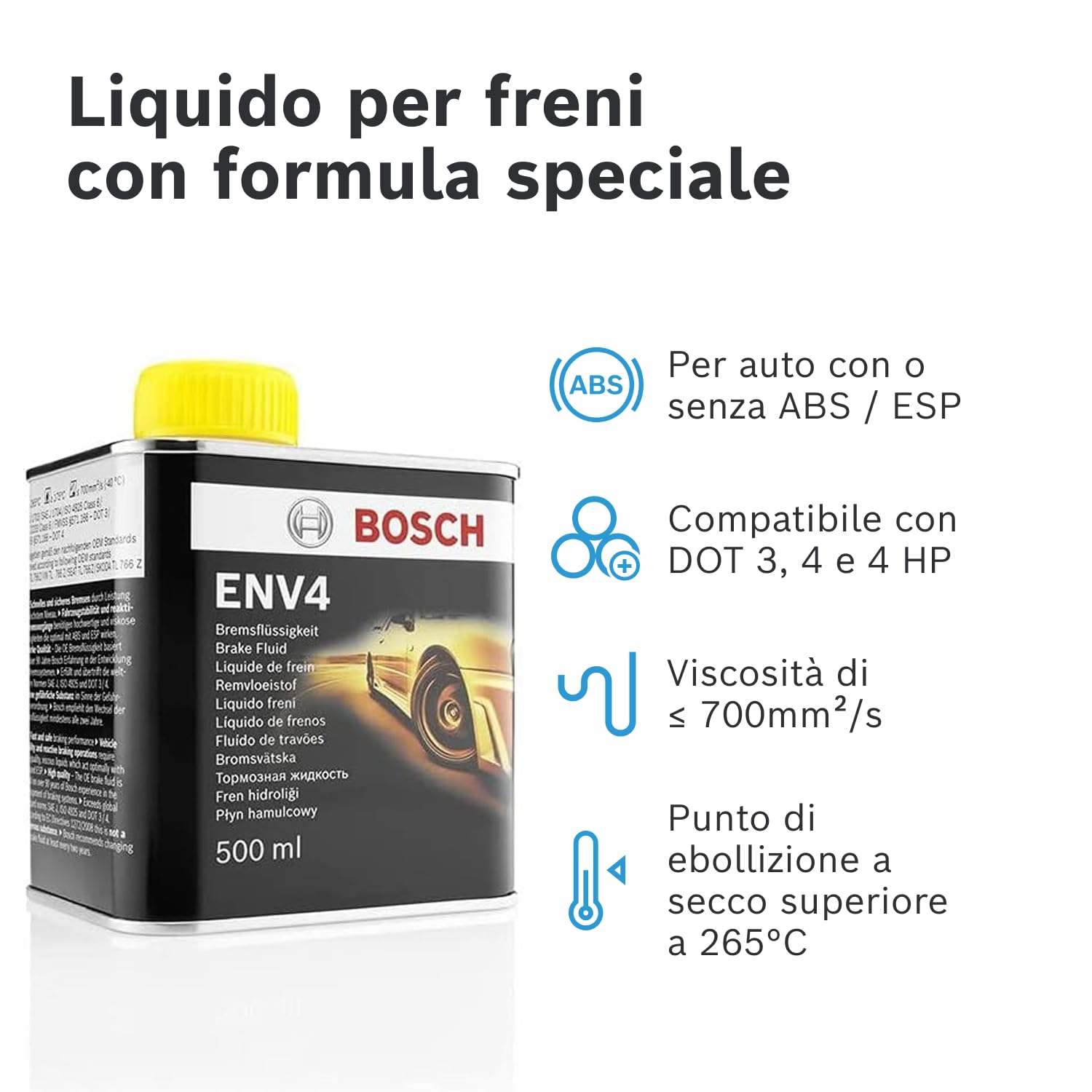 Bosch HCP Sistema frenante ENV4 liquido freni 0,5 L ABS ESP