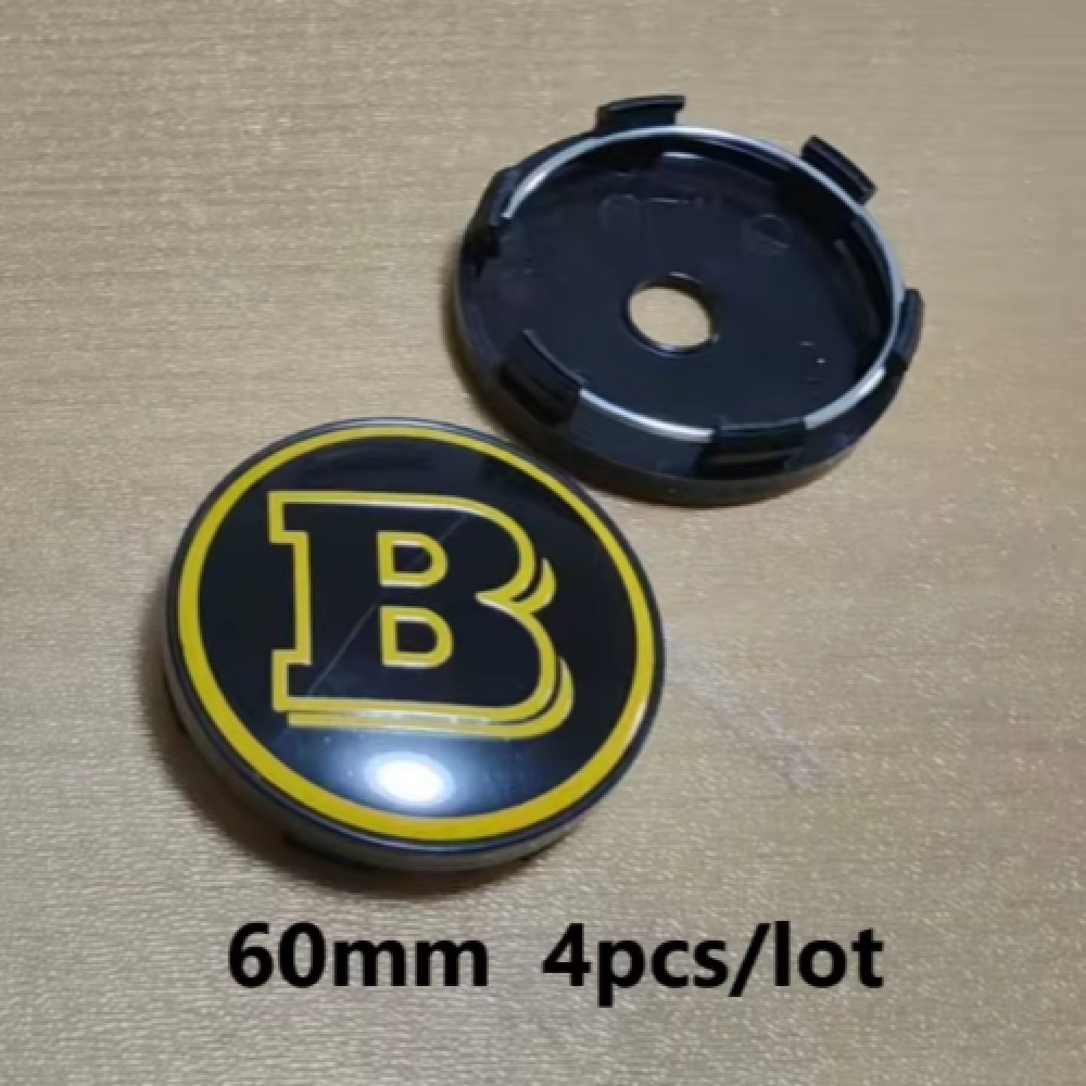 Xtreme Racing tappi ruota Black/Yellow Brabus 60 mm, kit 4