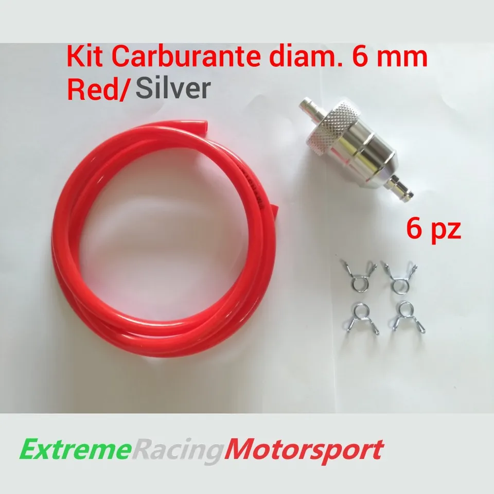 Xtreme Racing Impianto Carburante tubo silicone benzina 5×7 mm rosso, 1 m, bassa pressione