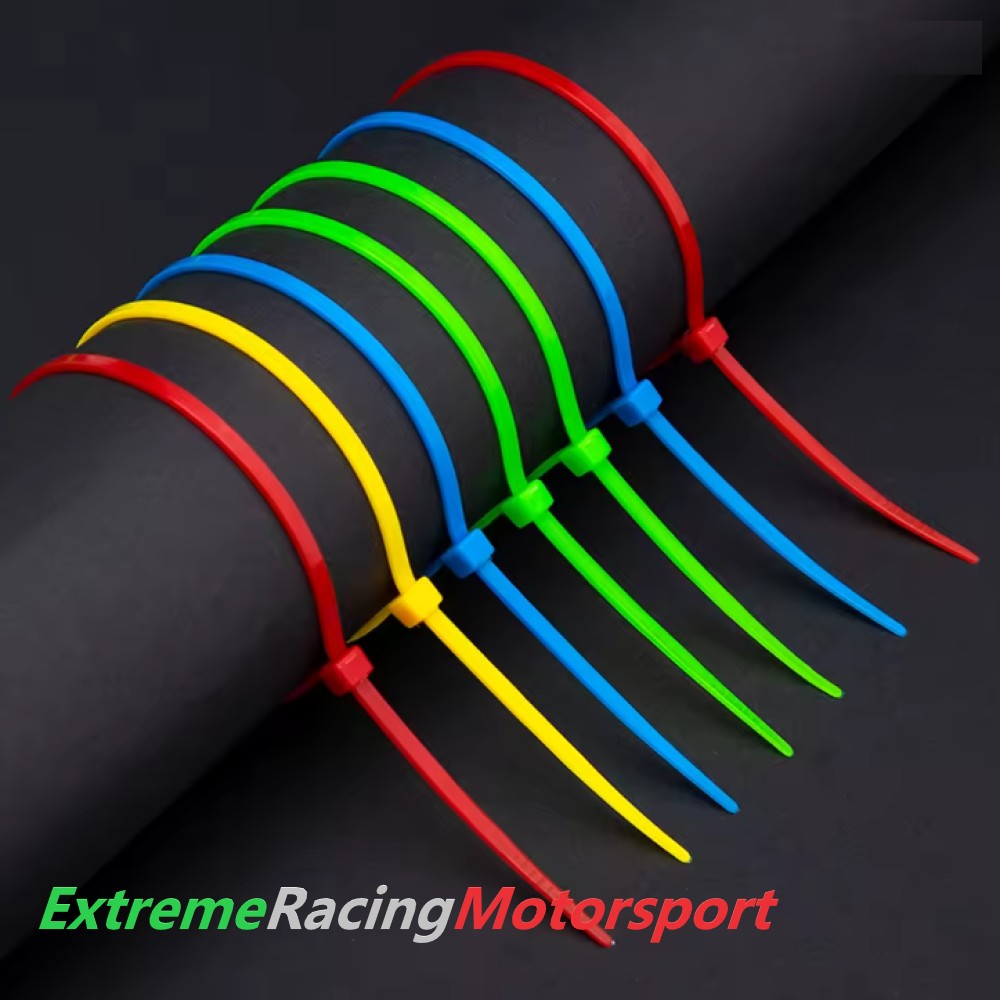 Xtreme Racing Impianto Carburante e Regolatori di Pressione fascette nylon riutilizzabili 5 × 200 mm 10 pezzi