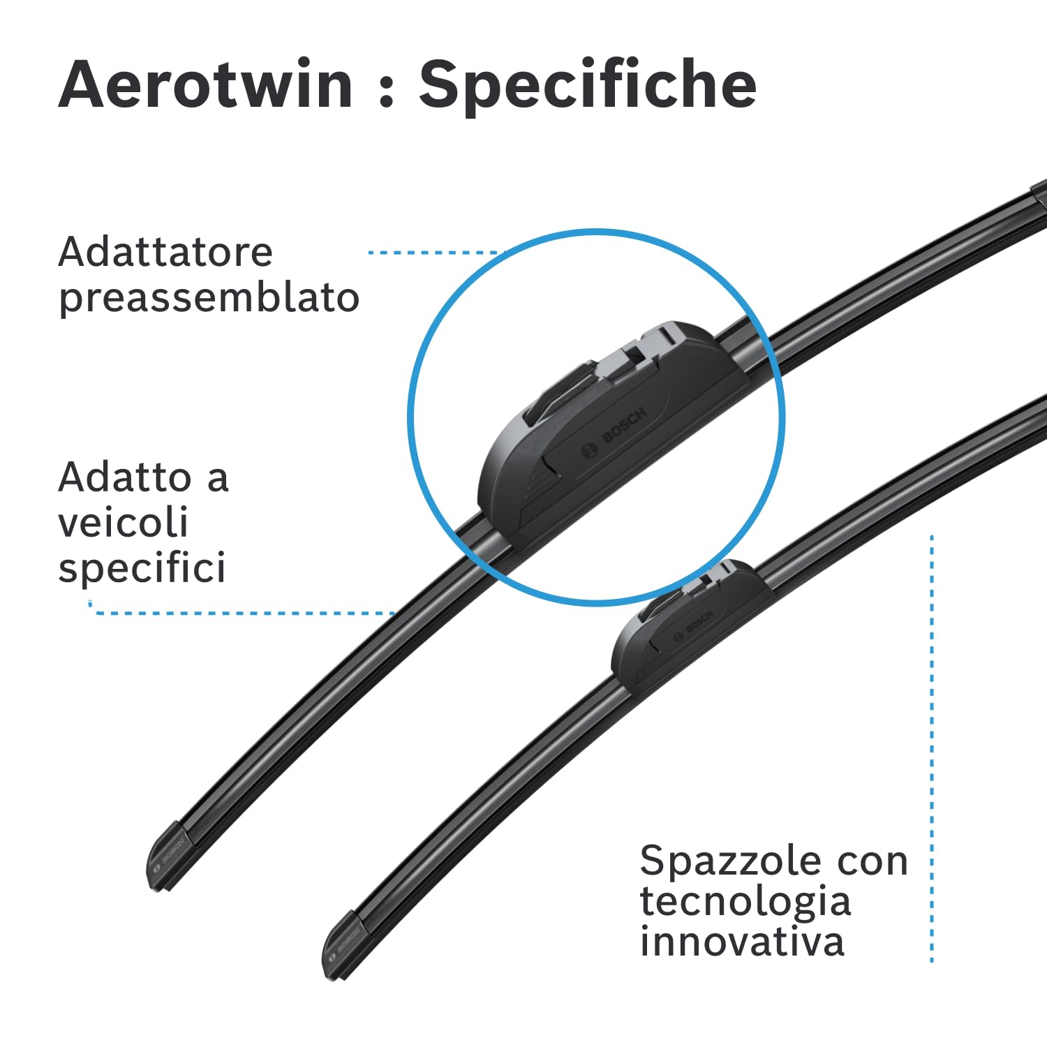 Bosch HCP Spazzole tergicristallo Aerotwin AR728S 2 pezzi 550/475 mm