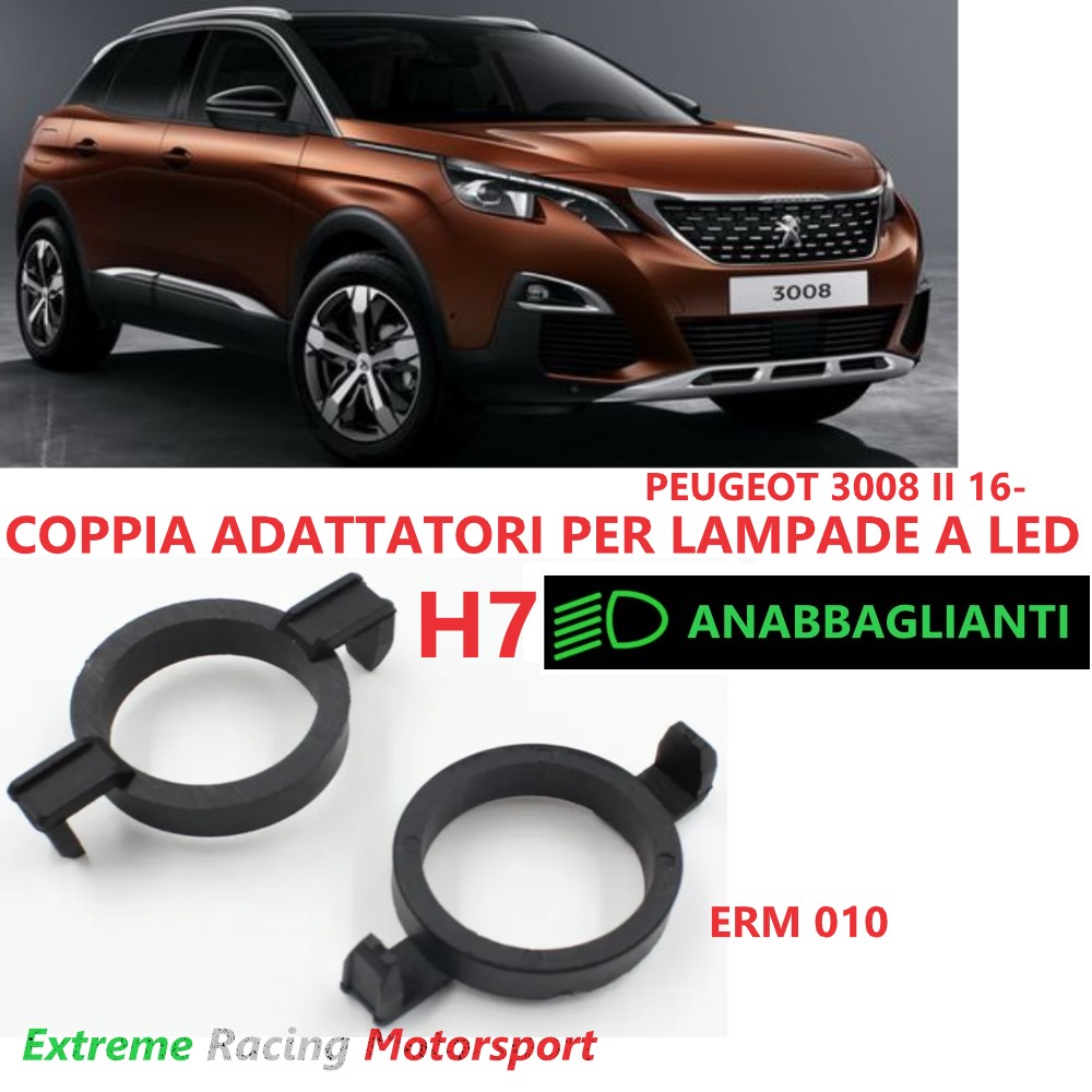 Xtreme Racing Accessori per Illuminazione LED ERM010 adattatori H7 Peugeot 3008 II