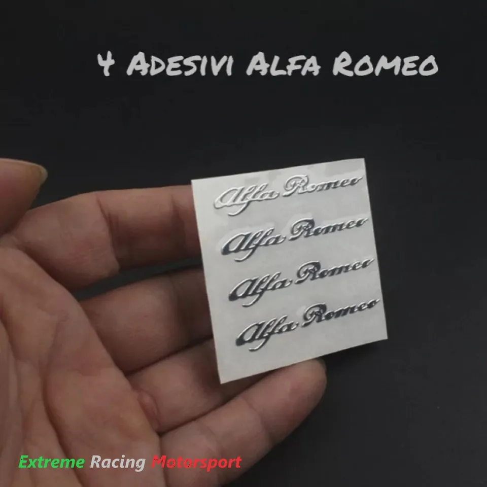 Xtreme Racing Decorazioni Auto Adesivo Alluminizzato Alfa Romeo 4 pezzi cromo