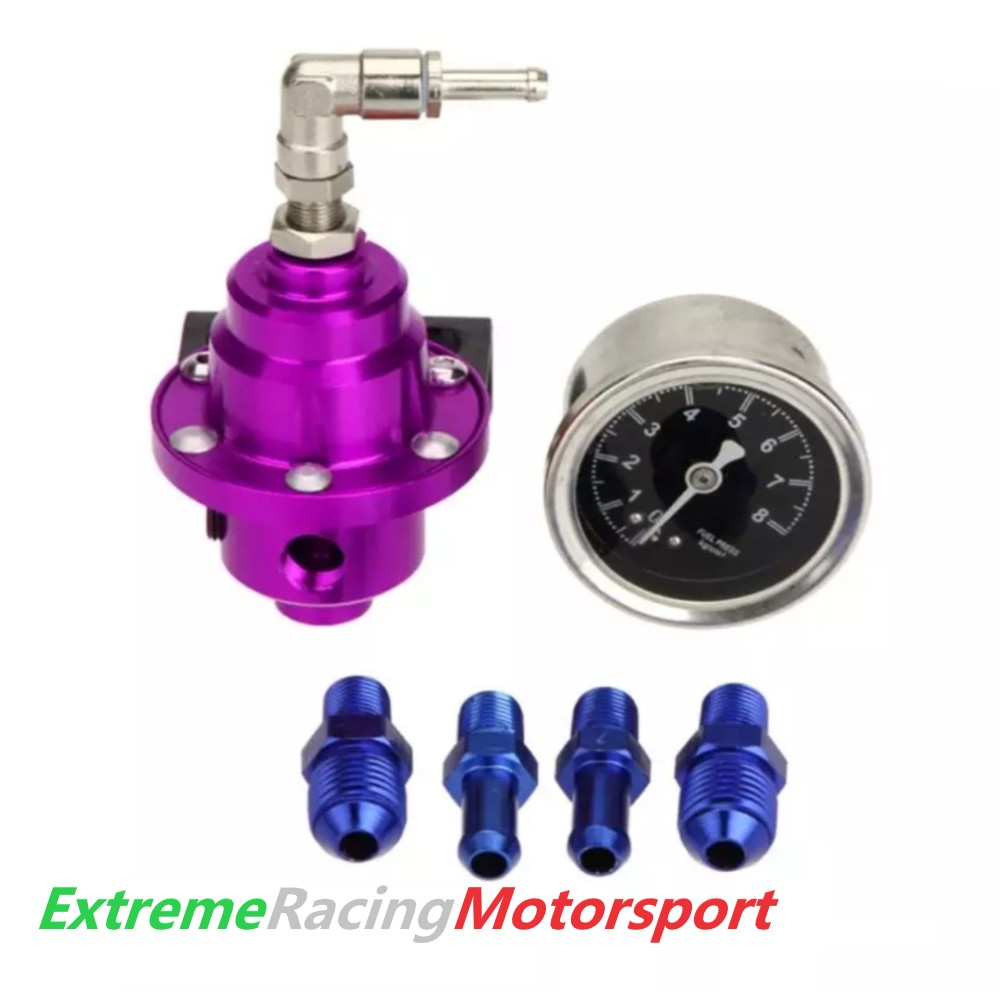 Xtreme Racing Impianto Carburante Regolatore pressione benzina viola 0-8 bar