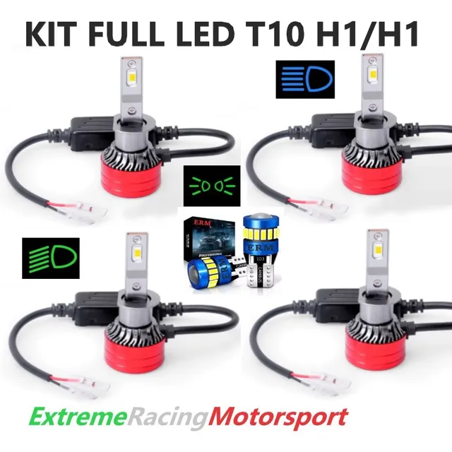 Xtreme Racing Kit Illuminazione LED T10 H1 H1 lampade auto 6000K