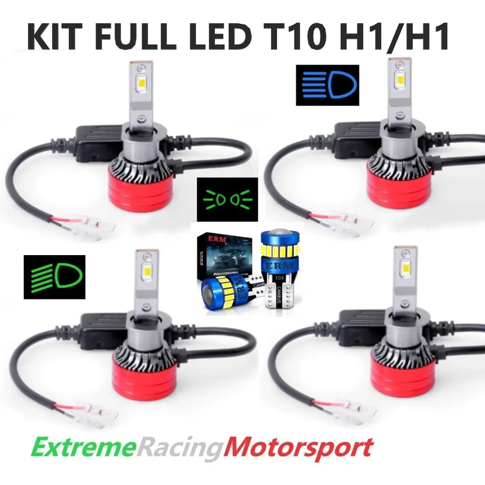 Xtreme Racing Kit Illuminazione LED T10 H1 H1 lampade auto 6000K