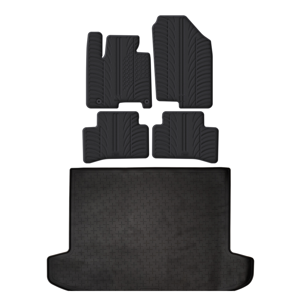 Travall Bundles Hyundai Tucson Rubber Boot Liner and Rubber Car Mats Bundle (2020-) gomma