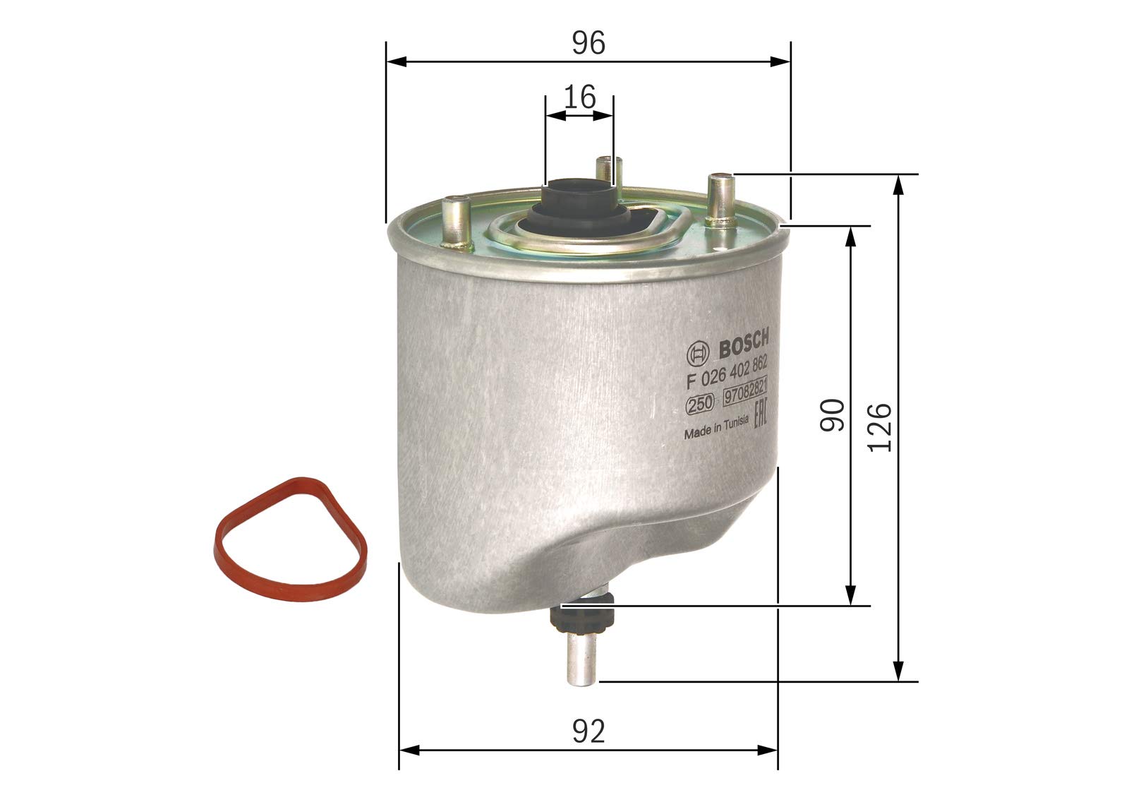 Bosch Filtri F026402862 Filtro carburante con alloggiamento