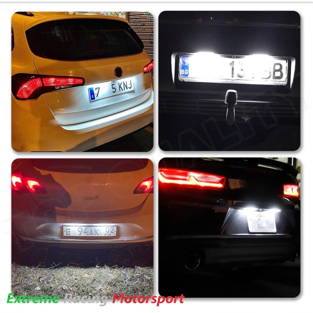 Xtreme Racing Accessori Illuminazione LED Fiat Marea 96-07 placchette targa LED coppia, bianco