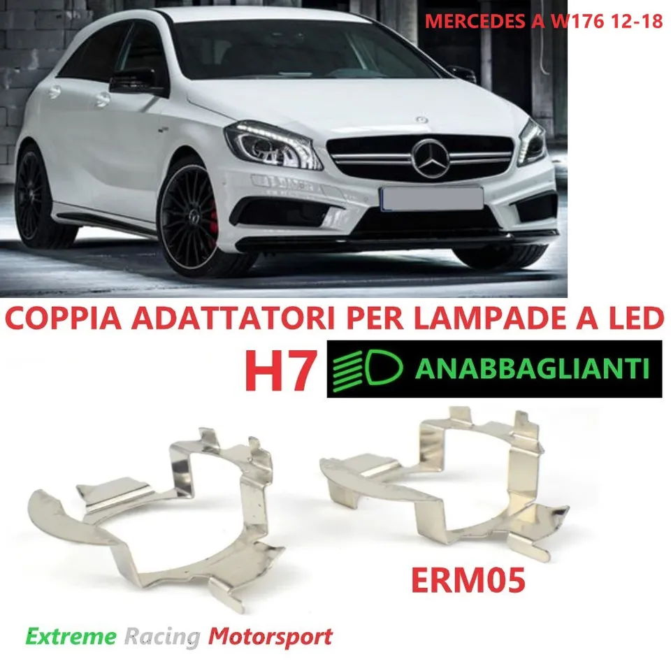 Xtreme Racing Accessori per Illuminazione LED Mercedes A W176 ERM005 adattatori H7 coppia