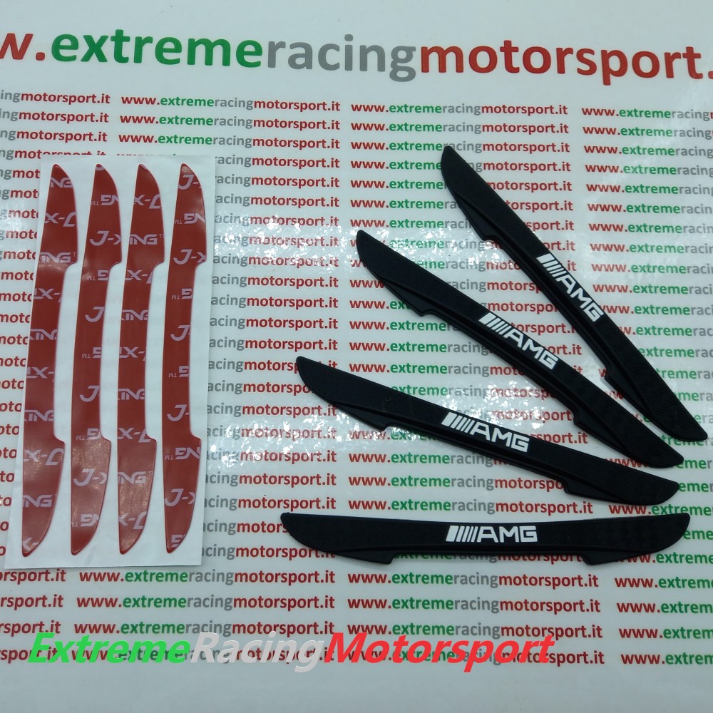 Xtreme Racing Decorazioni Auto e Adesivi Protezione Sportelli antiurto 4 pezzi gomma nera