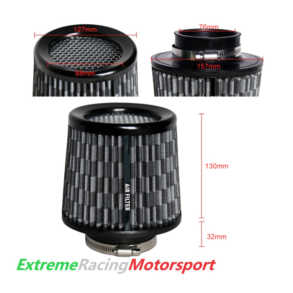 Xtreme Racing Filtri Aria ERM filtro aspirazione diretta CARBON 70 mm cotone
