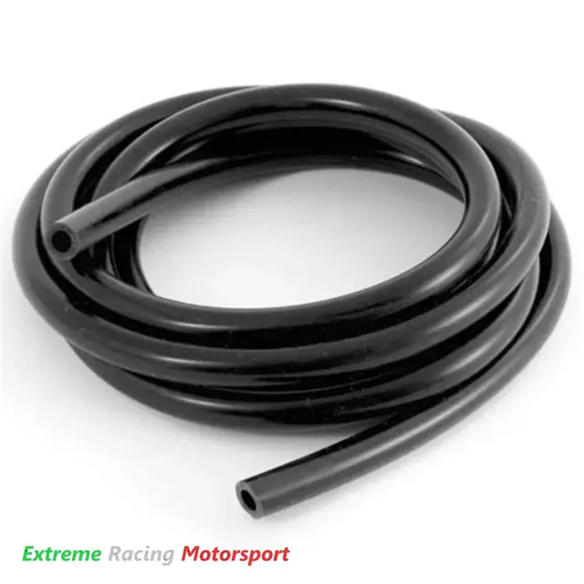 Xtreme Racing Impianto Carburante e Regolatori di Pressione tubo siliconico 6 mm nero 1 m
